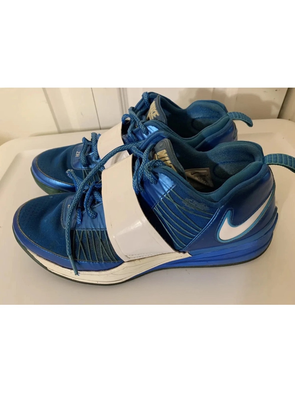 Nike Mens Sz 9.5 Zoom Revis 555776-400Photo Blue White Chlorine Blue